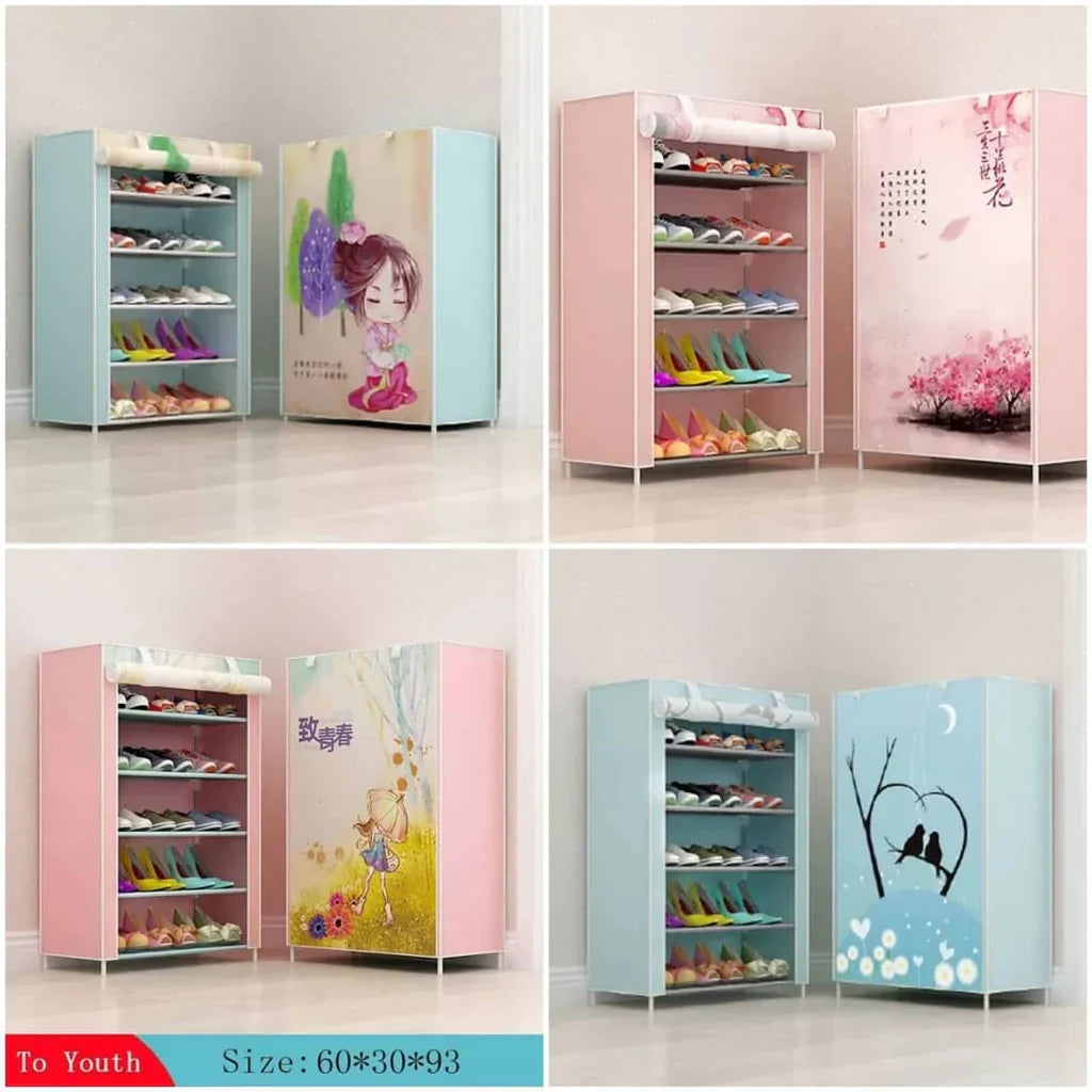 5 Layer Printed Shoe Organizer Rack