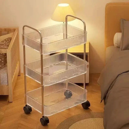 Acrylic Multifunction Storage Rolling Utility Cart