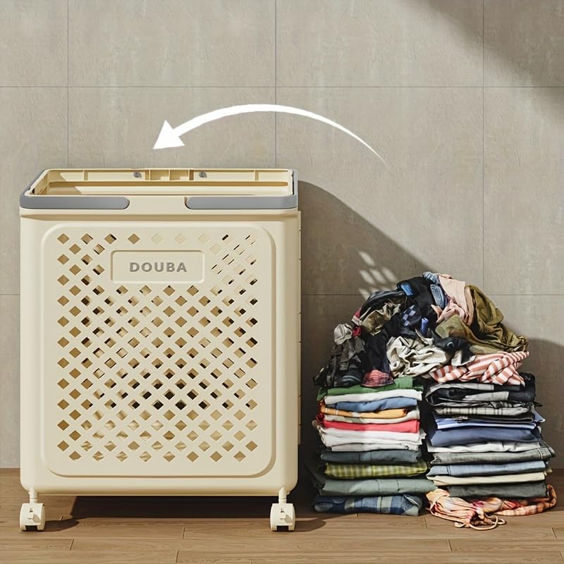 Large Capacity Movable Folding laundry Basket