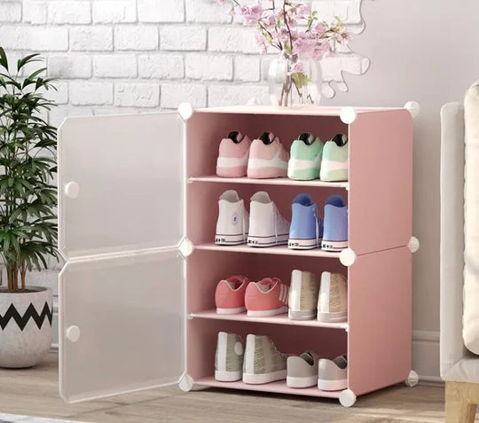 Space Saving, Stackable Shoe Racks, Organizer Cabinet Shelves