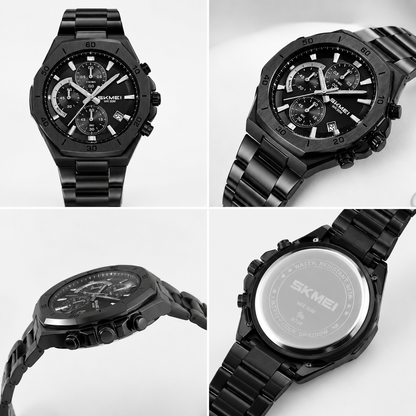 SKMEI Luxury Men’s Chronograph Watch – Stylish Casual & Business Watch with Premium Box