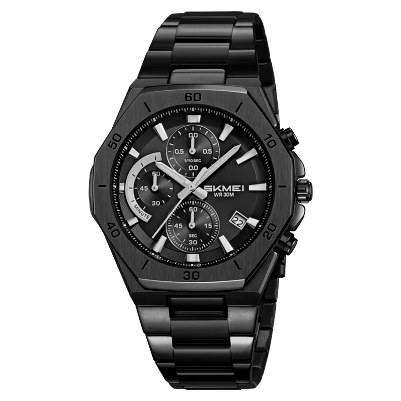 SKMEI Luxury Men’s Chronograph Watch – Stylish Casual & Business Watch with Premium Box