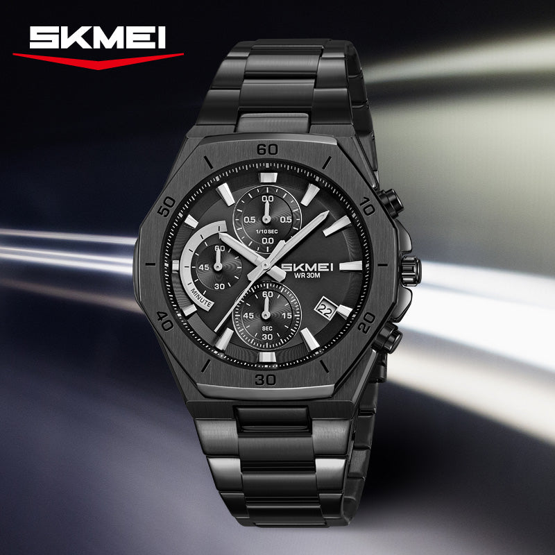 SKMEI Luxury Men’s Chronograph Watch – Stylish Casual & Business Watch with Premium Box